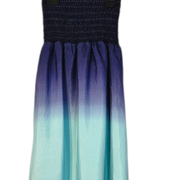 Lilly Pulitzer Women's  Dip Dye Carrie Dress, Blue and Green Ombré Size XS - Picture 4 of 7